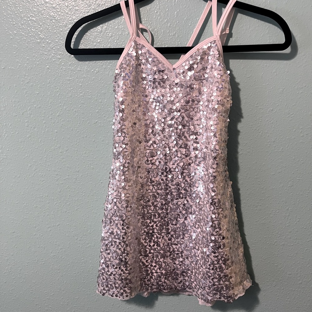 Sparkling Silver Sequin Dance Costume
